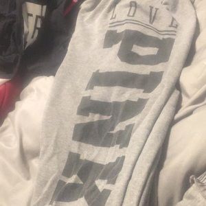 Pink grey sweatpants